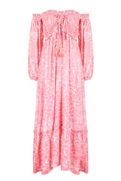 Sophia Alexia Women's Pink / Purple Candy Pebbles Mykonos Dress In Pink/purple