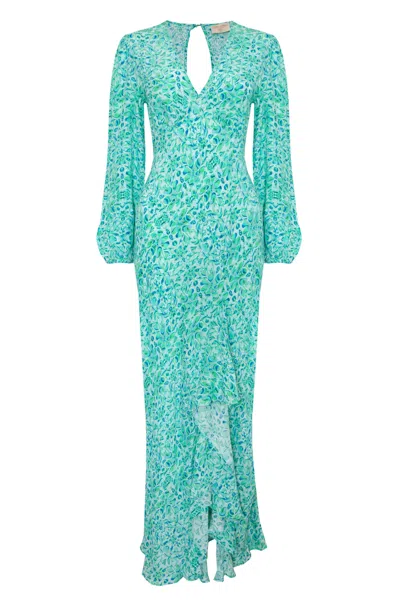 Sophia Alexia Women's Green Floral Mermaid Portofino Dress