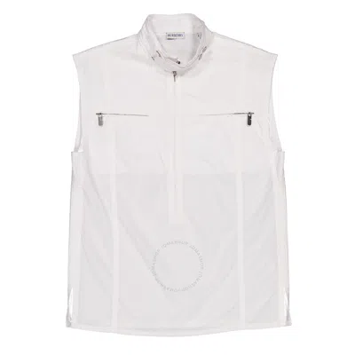 Burberry High Neck Cotton Vest In White