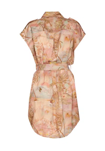 Zimmermann Illuminate Sleeveless Tunic Guava Morning In Pink