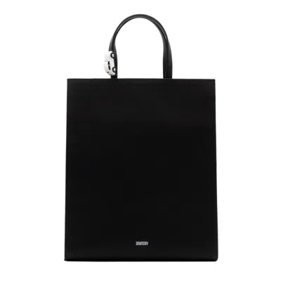 Absurde Women's Stop Tote Bag In Black Leather