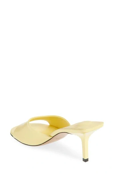 Jacquemus Glossy Kitten Heel Sandals In Light Yellow 210