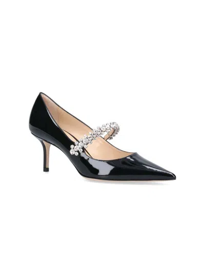 Jimmy Choo Bing 65mm Crystal-embellished Patent-leather Pumps In Black