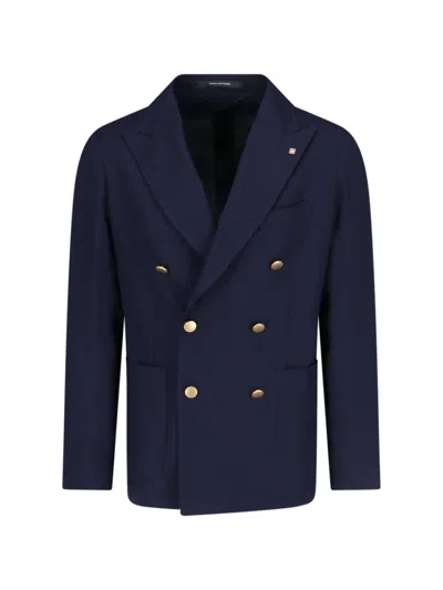 Shop Tagliatore Jackets In Blue