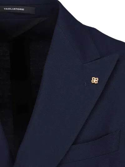 Shop Tagliatore Jackets In Blue