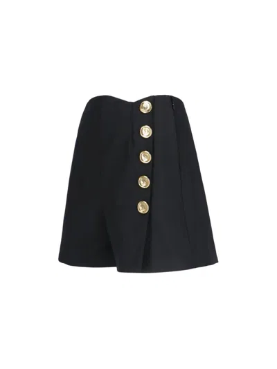 Givenchy Shorts In Wool And Mohair With Buttons In Black