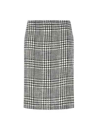 Gianluca Capannolo Houndstooth Pattern Skirt In White