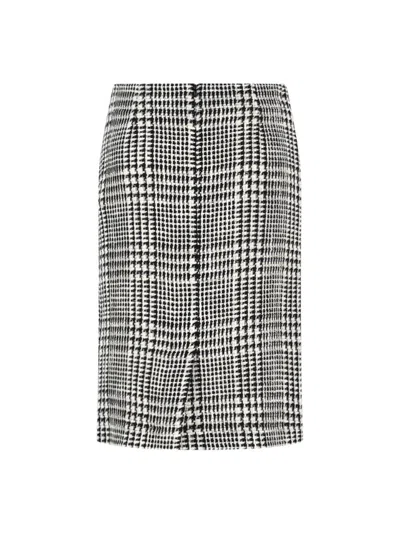Gianluca Capannolo Houndstooth Pattern Skirt In White