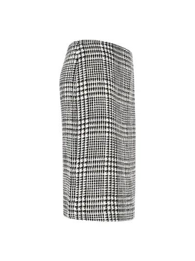 Gianluca Capannolo Houndstooth Pattern Skirt In White