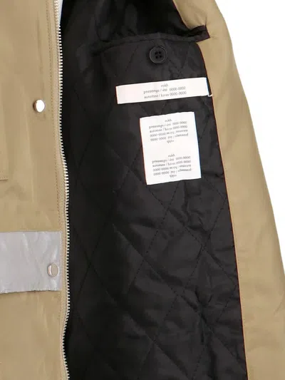 Rokh Logo Hooded Parka In Brown
