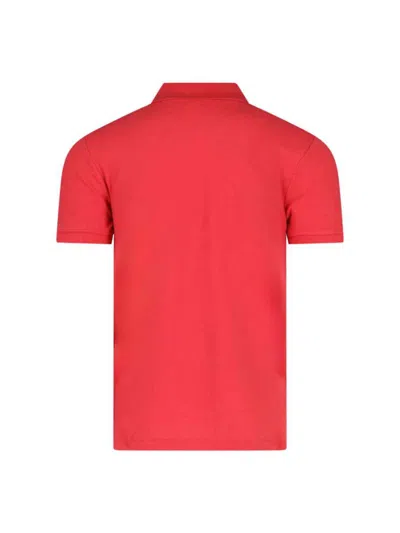 Polo Ralph Lauren Ribbed Collar Short Sleeves In Red