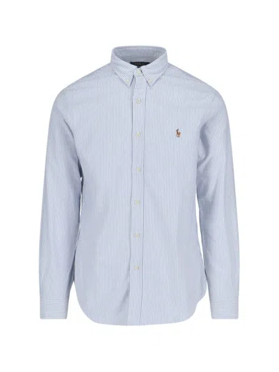 Polo Ralph Lauren Classic Fit Long Sleeve Cotton Oxford Button Down Shirt In Blue