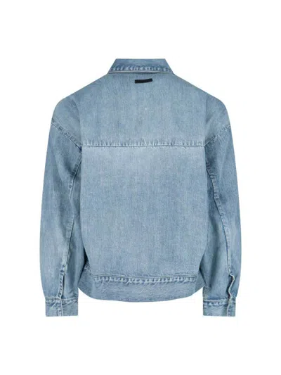 Fear Of God Denim Trucker Casual Jackets And Parka Blue In Blue
