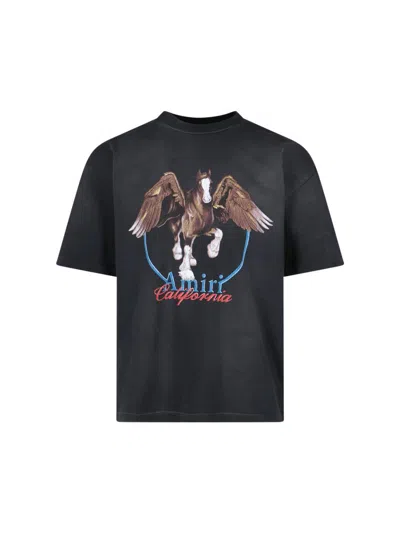 Amiri Pegaso T-shirt In Black