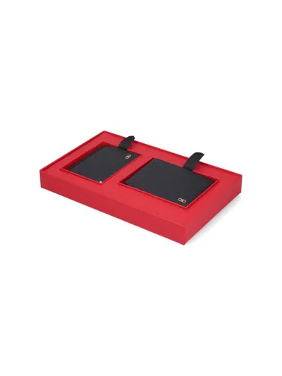 Ferragamo Gancio Wallets, Card Holders Black In Black