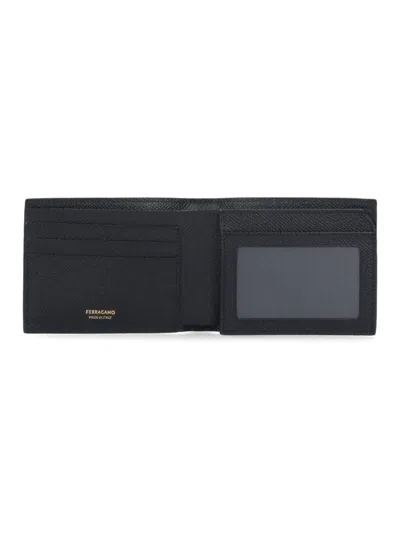Ferragamo Gancio Wallets, Card Holders Black In Black