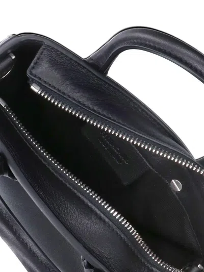 Ferragamo Tote Bag With Adjustable Strap And Top Handles In Black