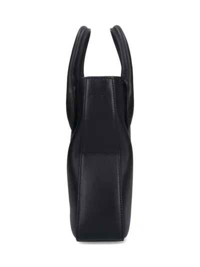 Ferragamo Tote Bag With Adjustable Strap And Top Handles In Black