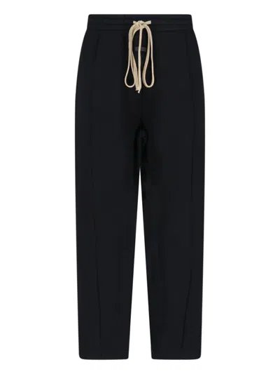 Fear Of God Straight-leg Sporty Pants With Signature Logo In Black