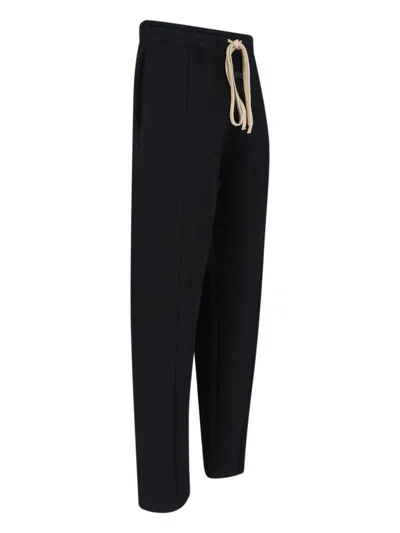 Fear Of God Straight-leg Sporty Pants With Signature Logo In Black