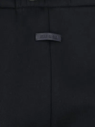 Fear Of God Straight-leg Sporty Pants With Signature Logo In Black