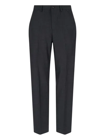 Our Legacy High-waisted Wool Chino Trousers With Straight Fit In Grey