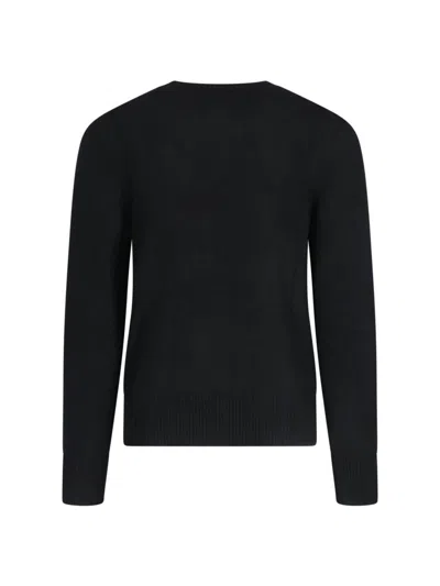 Burberry Cashmere Sweater With Bold Horse Graphic And Crew Neck In Black