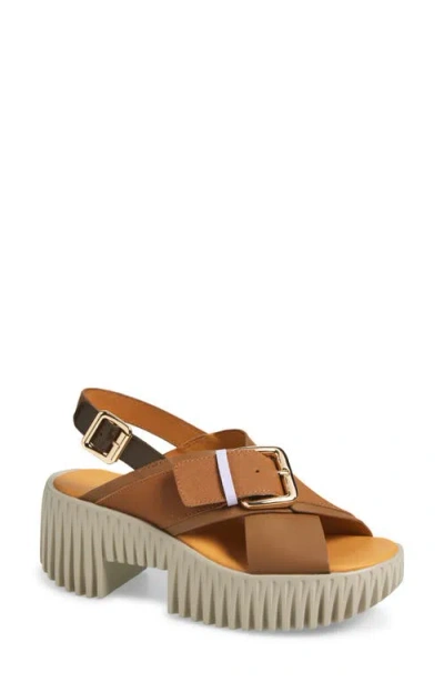 4ccccees Plia Juno Platform Slingback Sandal In Taupe