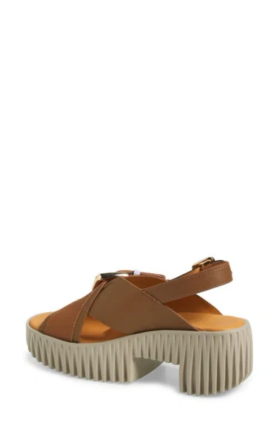 4ccccees Plia Juno Platform Slingback Sandal In Taupe