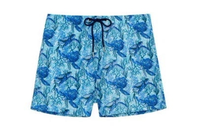 Hom Tartane Beach Boxer In Blue Print