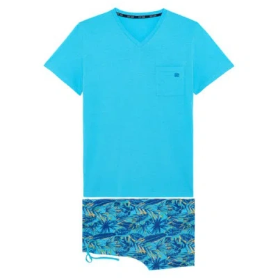 Hom Valley Short Sleepwear In Turquoise Print