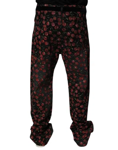 Dolce & Gabbana Black Cherry Cotton Straight Men Denim Jeans In Black