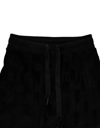Dolce & Gabbana Black Cotton Stretch Jogger Sweatmen's Men's Pants In Black