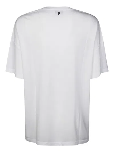 Dondup Basic Round Neck Short Sleeve Top In 白色