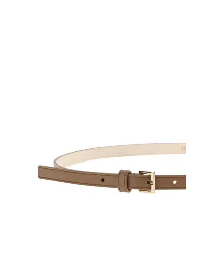 Versace Belt With Logo In Letters In Brown