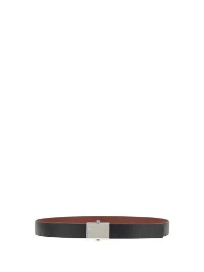 Ferragamo Two-tone Reversible Leather Belt In Blue