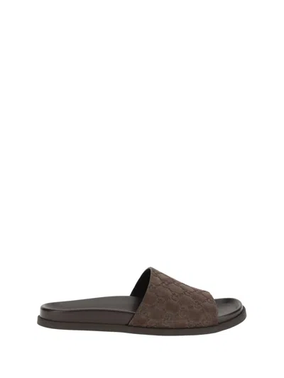 Shop Gucci Sandals In Brown