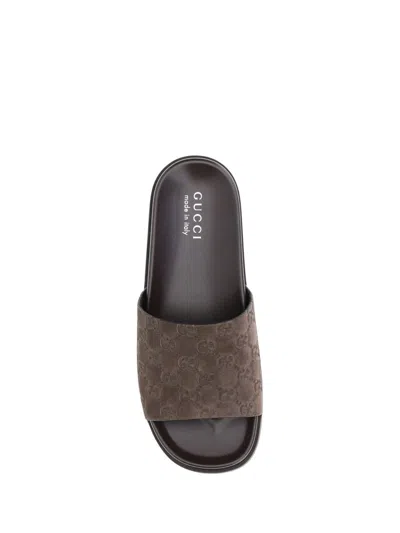 Shop Gucci Sandals In Brown
