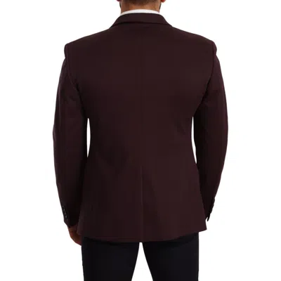 Dolce & Gabbana Purple Cotton Slim Blazer Jacket In Purple