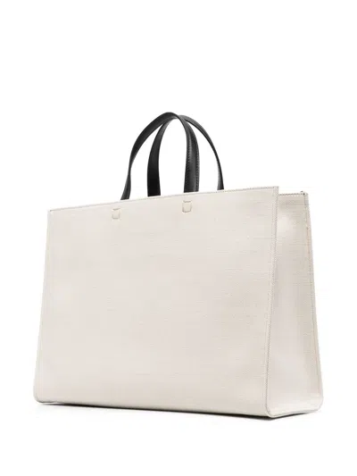 Shop Givenchy Women's Medium Canvas G-tote Bag In Beige