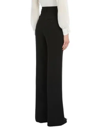 Max Mara Flared Trousers In Cady Alabama In Black