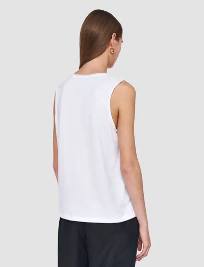 Joseph Cotton Silk Jersey Tank Top In White