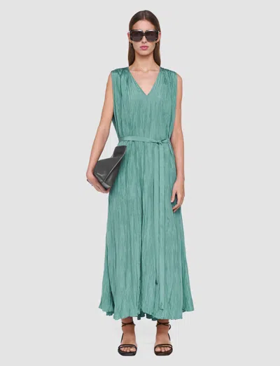 Joseph Martini Habotai Silk Dress In Blue