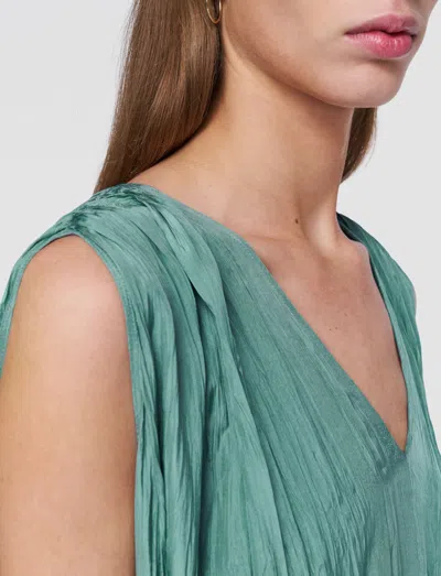 Joseph Martini Habotai Silk Dress In Blue