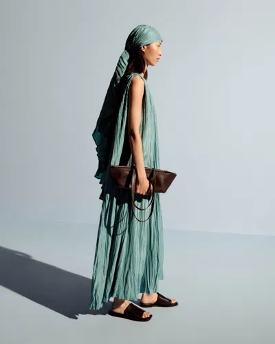 Joseph Martini Habotai Silk Dress In Blue
