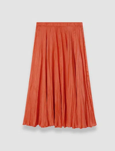 Joseph Womens Sundown Sully Crinkled Silk Midi Skirt