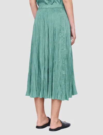 Joseph Womens Lagoon Sully Crinkled Silk Midi Skirt In Blue