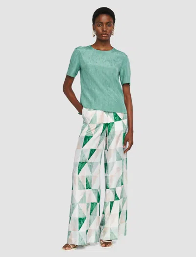 Joseph Brunet Habotai Silk Top In Blue