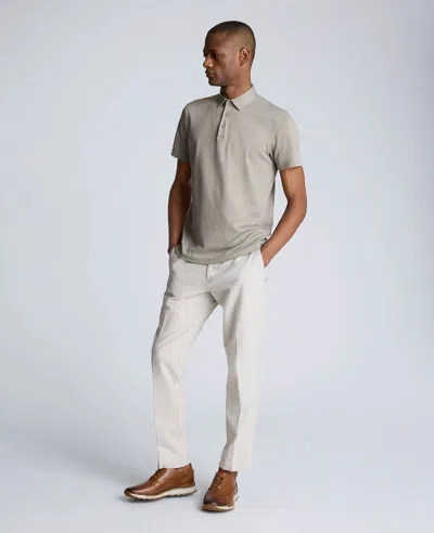 Kenneth Cole Linen Blend Slim Fit Flat Front Chino Pant In String
