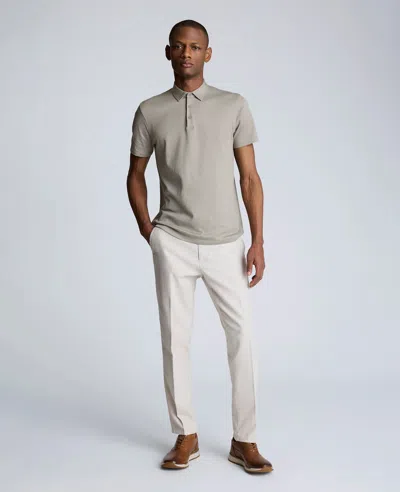 Kenneth Cole Linen Blend Slim Fit Flat Front Chino Pant In String